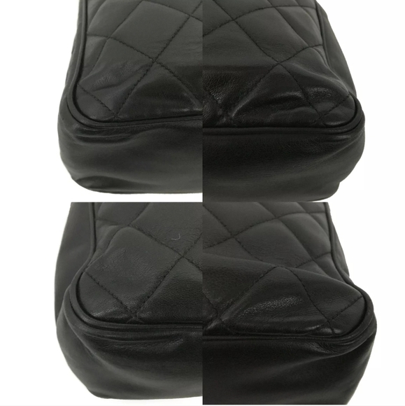 CHANEL CC Logo Lambskin Chain Large Shoulder Tote Bag - Picture 8 of 12